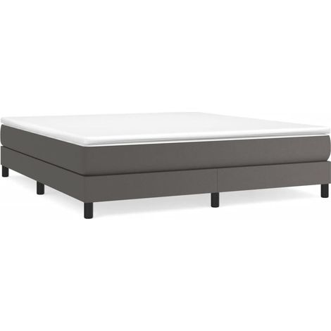 Maison Exclusive - Struttura Letto a Rete a Molle Grigio 180x200 cm in Similpelle