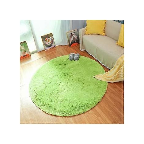 Moderner Wohnzimmerteppich, superweicher runder Schlafzimmerteppich, flauschiger Samtteppich für den Innenbereich, weiches, langhaariges Dekokissen für Stühle