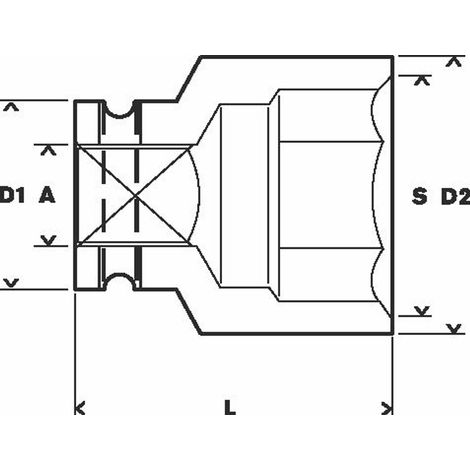 Bosch Steckschlüsseleinsatz SW 8 mm L 25 mm 13 mm M5 12,7 mm (1/5)