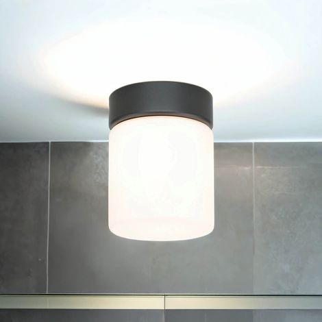 Badezimmerleuchte Weiß Schwarz IP44 G9 Glas Metall Badleuchte
