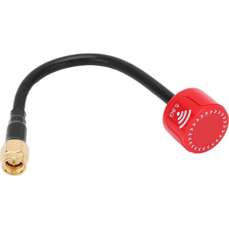 Antenne 125 mm 5,8 GHz 2,5 dBi pour drone FPV télécommandé, antenne boost RHCP résistante aux chocs, rouge (1/5)
