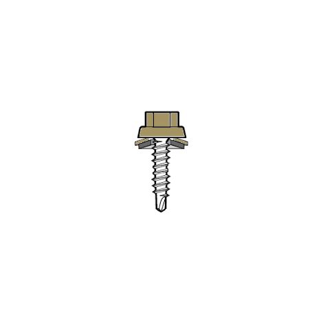 Falzschraube Colorvis 4,8x20 ETANCO - Kopf ral 1019 graubeige - 100 Stück - 285700027