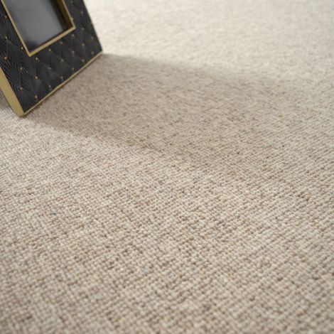 Moquette pure laine vierge bouclée - Killoo - Grège - Rouleau de 4m x 1m
