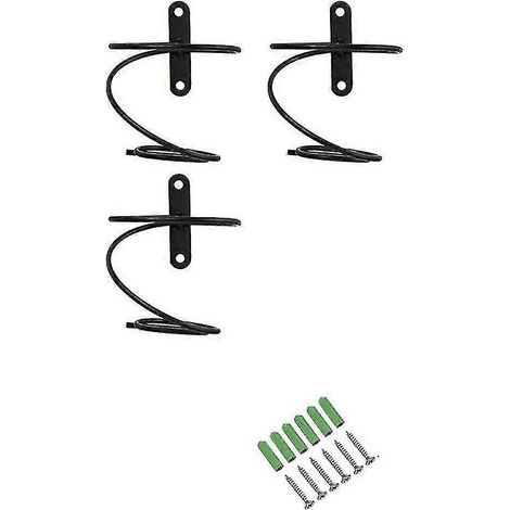 Set mit 3 Wandflaschenhaltern aus Metall – Wanddekoration – Inklusive Befestigungsschrauben