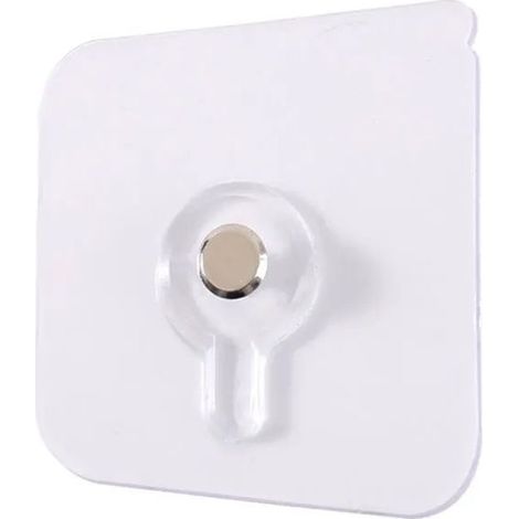 Transparent adhesive wall hooks – Pack of 10 – Load capacity up to 5 kg – Drill-free installation – 10 pieces (1/5)