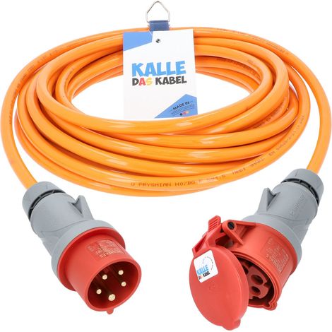 Kalle Verlängerungskabel CEE 400V 16A 1,5mm² Extreme Signal Orange IP44 30 Meter