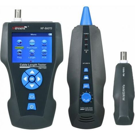 Testeur de câbles réseau multifonctionnel numérique NF-8601S : testeur de câbles BNC et coaxiaux avec fonctions PING et PoE. (1/5)