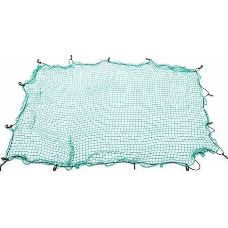 Rete di carico per pick-up e furgoni con 15 ganci - 2 m x 3 m - Rete elastica resistente per auto, quad, barche, SUV, furgoni, rimorchi, motoslitte - Carico sicuro