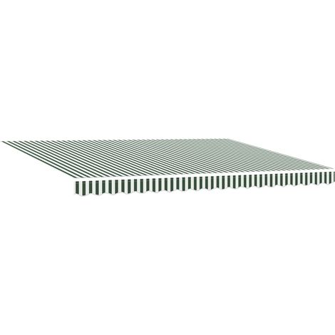 Maison Exclusive - Tenda Retrattile Verde e bianco 450 ×350 cm Tessuto