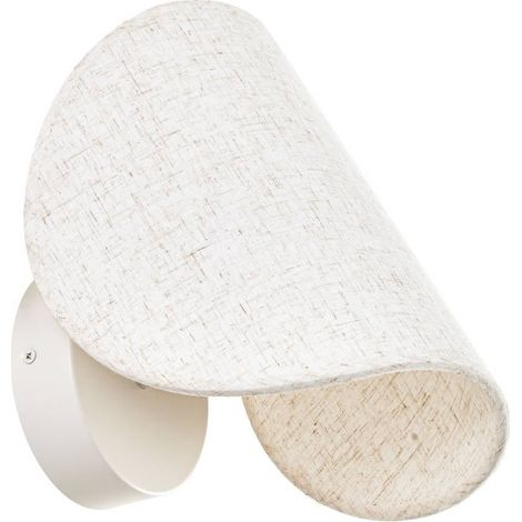 Lucande Lámpara de pared 'Tamani' en Blanco Textura, Tela, Tejido, Seda (1/5)