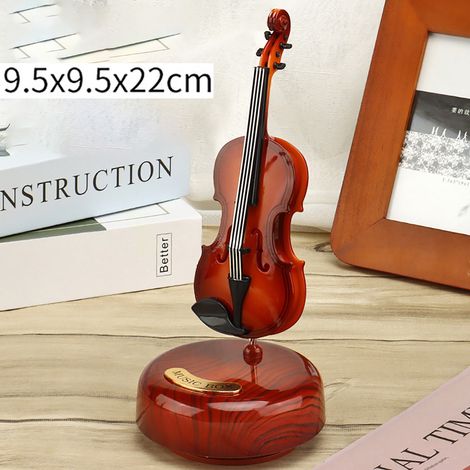 Boîte à Musique - Machine à Coudre Miniature en Bois - Décor de Bureau Vintage - Cadeau pour Fête des Mères Père Anniversaire Noël Saint-Valentin - 1 Pièce (1/5)