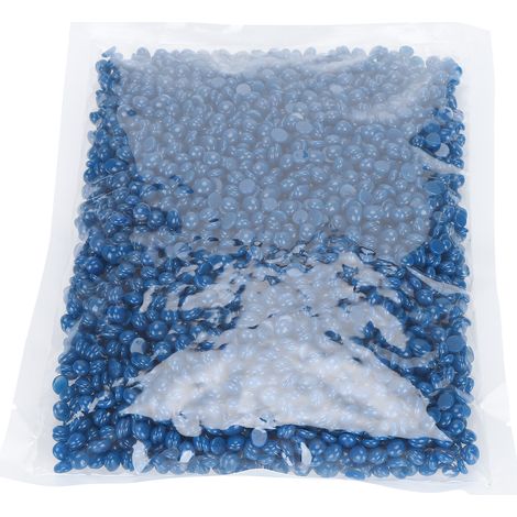 Liddy 500g Perles de cire dure indolore pour l'épilation du corps féminin, chauffe-cire, parfum indigo camomille (1/5)