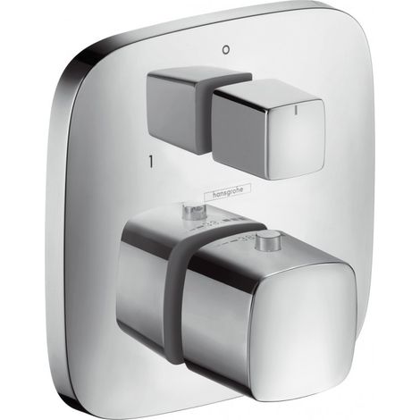 Hansgrohe PuraVida - Mitigeur thermostatique encastré avec vanne d’arrêt et inverseur, chrome 15771000 (1/5)