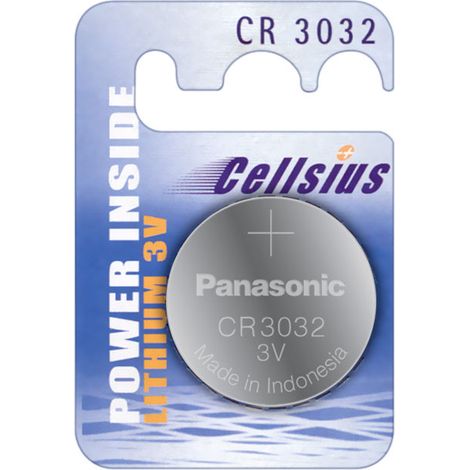 Pila Litio CR3032 3Vdc 500mAh Panasonic