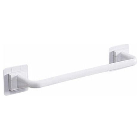 Support mural sans perçage pour serviettes, torchons, porte-couvercles, porte-serviettes, porte-serviettes de bain, blanc, court 24,5 cm (1/5)