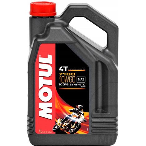 Bidon de 4 litres d'huile Motul 10W60 7100 4T MA2 100% synthèse (1/4)