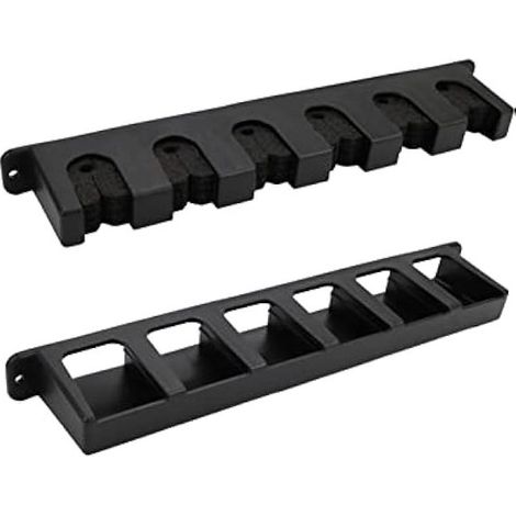 Angelrutenhalter – Vertikale Wand-/Decken-/Garagenmontage – Verzinkter Stahl – Schwarz – 2er-Pack (1/5)