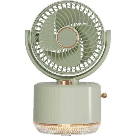 Ventilateur Portable avec Humidificateur 300 ml et Lampe d'Ambiance – 3 Vitesses, Batterie 1800 mAh (1/3)