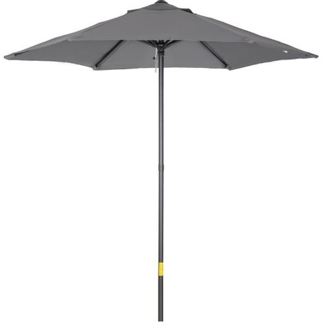Sonnenschirm Ø196 cm, Drehbar Sonnenschirm mit Knickfunktion, sechseckig Balkonschirm Strandschirm windfest stabil Marktschirm Kurbelschirm Sonnenschutz für Strand Balkon Garten, Dunkelgrau 
On-Site