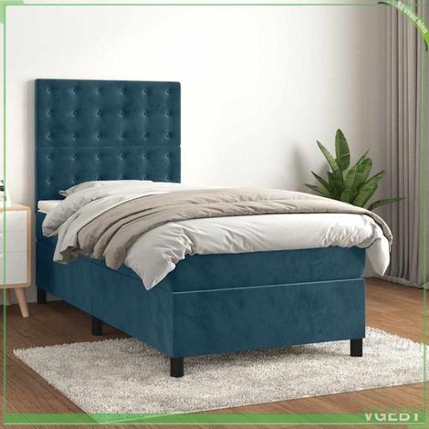 Sommier à lattes - 3143245 - 90x200 cm - Tête de lit réglable - Matelas 20 cm ressorts ensachés (1/5)