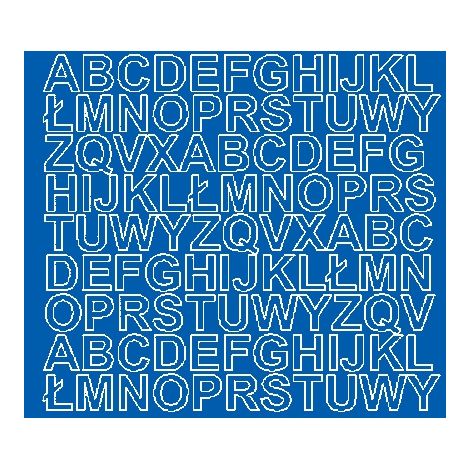 Adesivi autoadesivi con lettere, 2 cm, blu lucido (1/2)