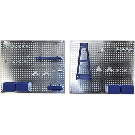 Sealey 34pc Wall Tool Storage Garage Shed Pegboard Set S01102