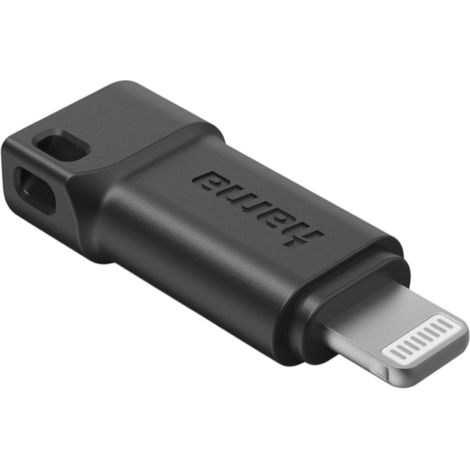 Hama USB-C auf Apple Lightning Adapter, MFI, Schwarz