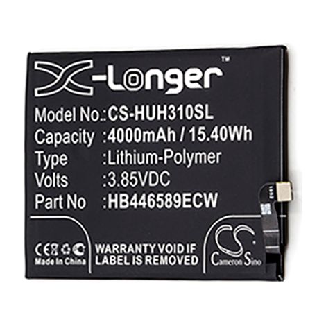 NX - Batterie téléphone, smartphone, GSM pour Huawei 3.85V 4000mAh - HB446589ECW (1/4)
