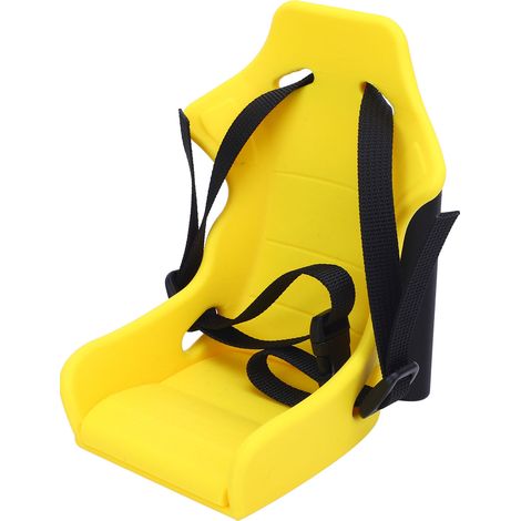 Porte-poupée vélo pliable, sangle réglable, siège avant en plastique jaune pour vélo d'extérieur (1/5)