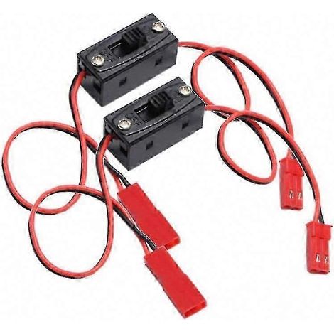 2-teiliger Ein-/Ausschalter mit JST-Stecker für 1/10 und 1/8 RC-Cars, Crawler und Offroad-Modelle (1/5)