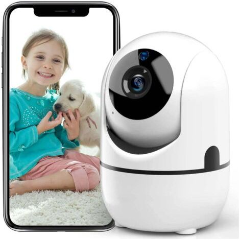 Caméra Surveillance WiFi Intérieur - 1080p - Intelligente pour Détection de Mouvement - Vision Nocturne - Audio Surveillance à Distance - Pour Bébé Animal Domestique (1/5)