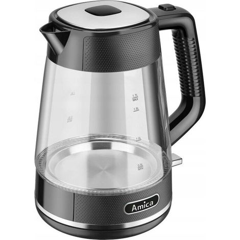 Amica KF 4050G Bollitore Elettrico Vetro Nero 1,7L