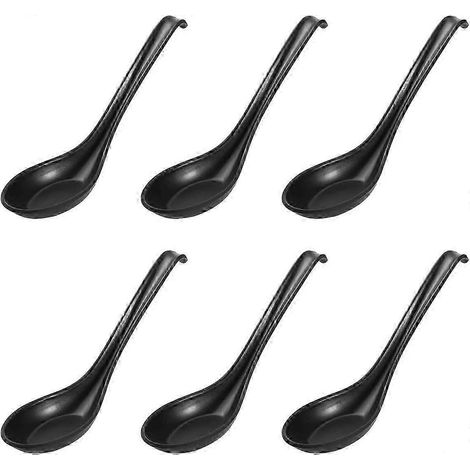 Cuillères à soupe, lot de 6 cuillères à riz créatives de style japonais en mélamine, encre (1/5)