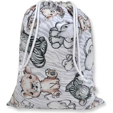Juego de cuna con almohada plana - Safari capuchino - algodón/terciopelo (1/4)