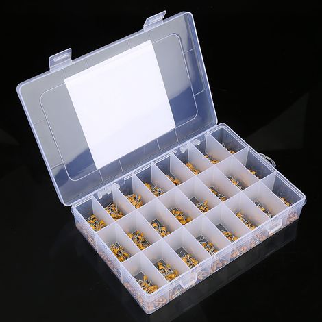 Sortiment mit 1200 monolithischen Keramikkondensatoren (24 Werte, 50 V, 10 pF–10 µF) (1/5)