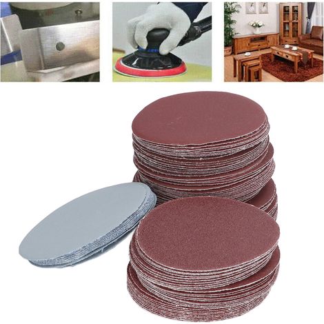 Set mit 100 Stück 3-Zoll-Schleifpapier, Körnung 80-3000, zum Bürsten, Polieren und Schleifen. (1/5)