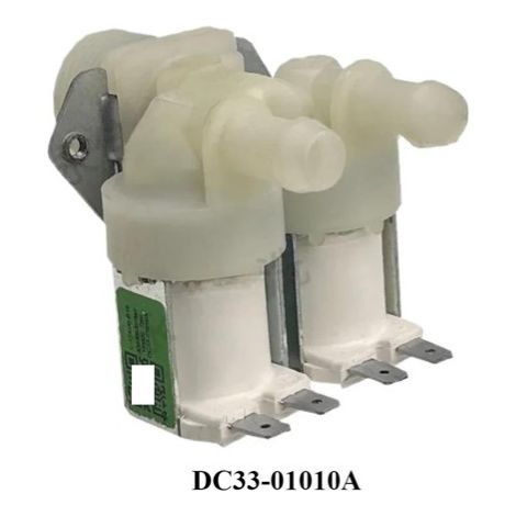 Kompatibel mit dem Wassereinlass-Magnetventil der Waschmaschine Samsung DC33-01010A (12V DC). (1/2)