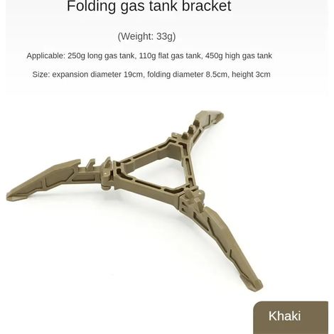 Support pliable plat pour réservoir de gaz (1 à 5 pièces) - Support pour réservoir de gaz de réchaud de camping - Trépied anti-basculement - Base anti-basculement - Réchauds de cuisine portables (1/3)