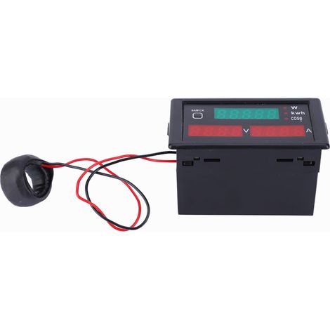 Compteur d'Énergie Multifonction 5-en-1 : Mesure Tension, Intensité, Facteur de Puissance et Puissance (80-300V AC/DC, 100A) (1/5)