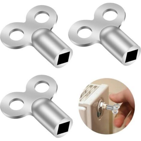 Set di 3 chiavi per lo spurgo del radiatore, chiave universale, chiavi quadrate, riscaldamento centralizzato e accessori, per molti radiatori -Crezuo