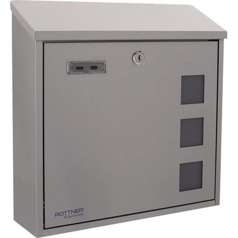 Buzón Muro H.360mm B.360mm T.100mm gris VA DIN C4 ROTTNER (1/2)
