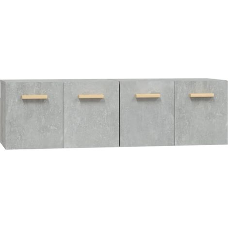 Wall Cabinets 2 pcs Concrete Grey 60x36,5x35 cm Engineered Wood vidaXL (1/5)