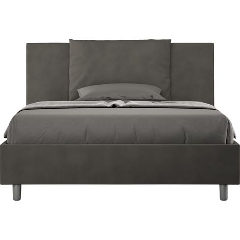 Letto Matrimoniale Francese 140x210 cm Senza Rete Antea Grigio (1/5)
