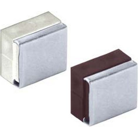 10PZ GIUNZIONI DI ASSEMBLAGGIO CON PIASTRA - mm33x18x29h. plastica colore marron