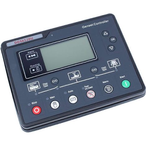 Contrôleur de générateur diesel 6120U AMF, module de commande de démarrage/arrêt automatique, panneau d'accessoires pour générateur compatible avec Smartgen HGM6120N (1/5)