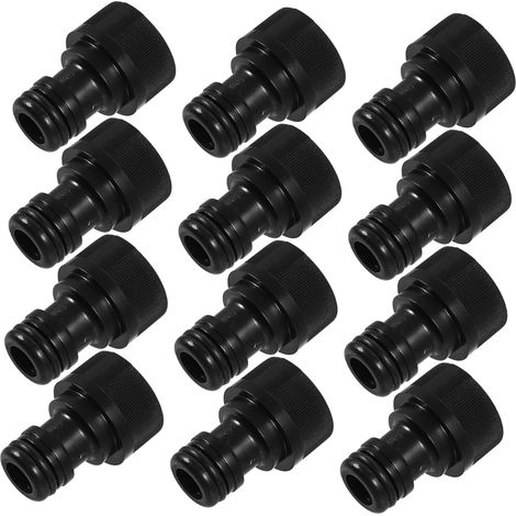Kit de 12 raccords de tuyau d'évacuation pour machine à laver, en plastique, compatibles avec les robinets de machine à laver et les tuyaux d'arrosage.-AquaForge (1/5)