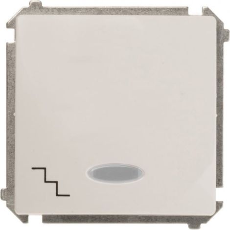 Interruptor de escalera iluminado Simon Basic, conectores de liberaci贸n r谩pida, blanco BMW6L.01/11