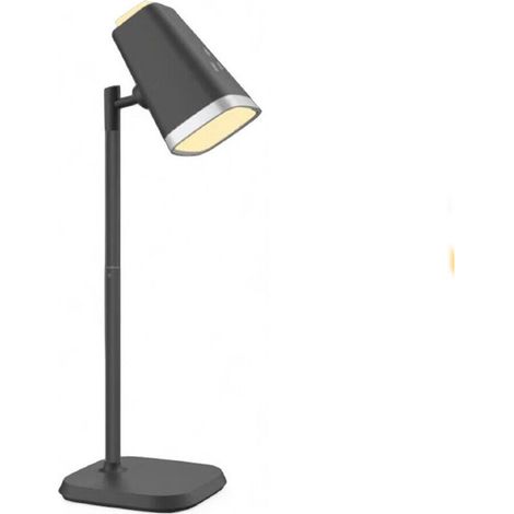Trade Shop - Lampe 2 in 1 wiederaufladbare Schreibtisch LED Applique 6w berühren dimmbare CCT B-1008 -      Schwarz