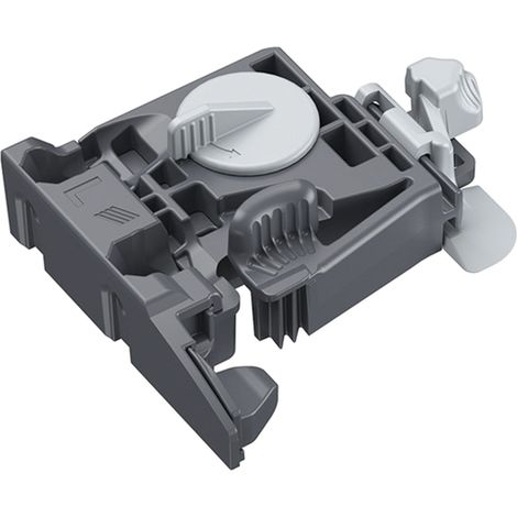 Hettich Kupplung links Quadro passend zu Unterbodenführung V6/5D, Kunststoff anthrazit (1/4)