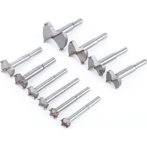- 10pcs (Ø14-50 mm) Carbure cémenté Meche Bois, Foret Bois Mèche pour Faire Des Trous à Fond Plat Propres Dans Le Bois, Le Contreplaqué, Le Plaque de Plâtre